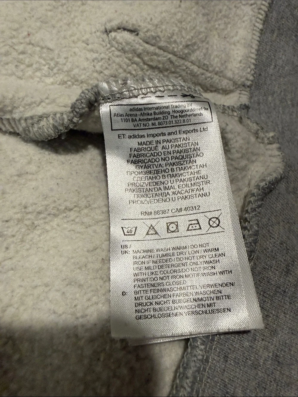 adidas Gray Kids Zip-Up Hoodie with Hood and Trefoil